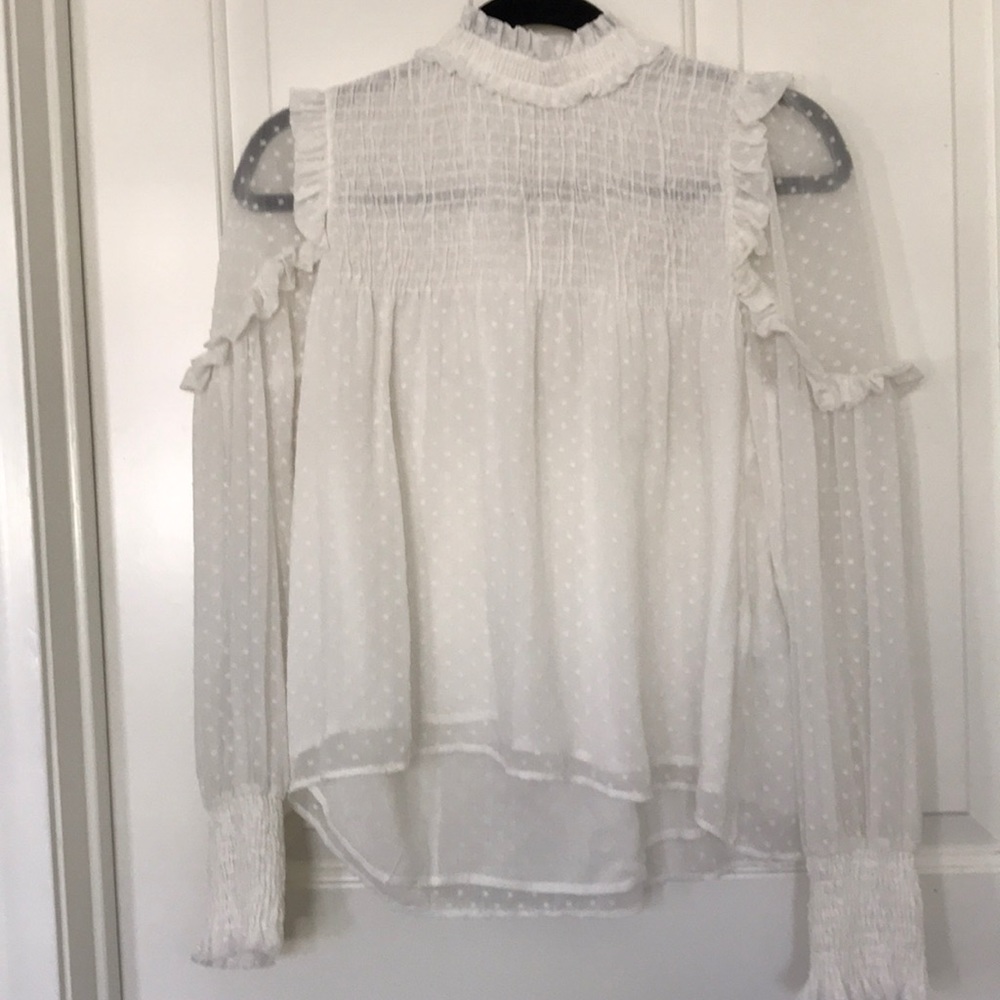 Zara high neck blouse